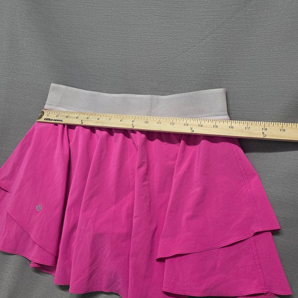 Lululemon Court Rival High-Rise Skirt Pink Tiered Tennis Skort Size 10 Reg - Picture 4 of 5
